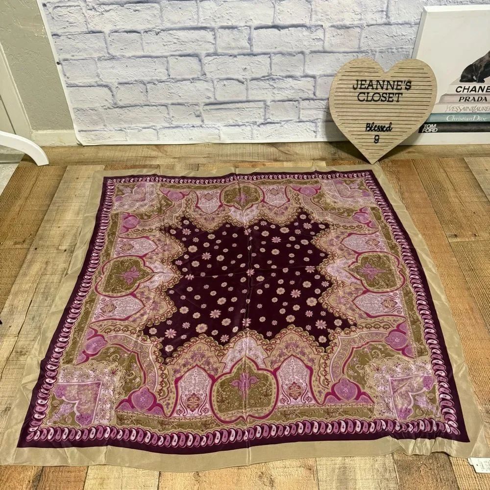 Woman's Talbots Paisley 100% Silk Made In Italy Scarf NWT
